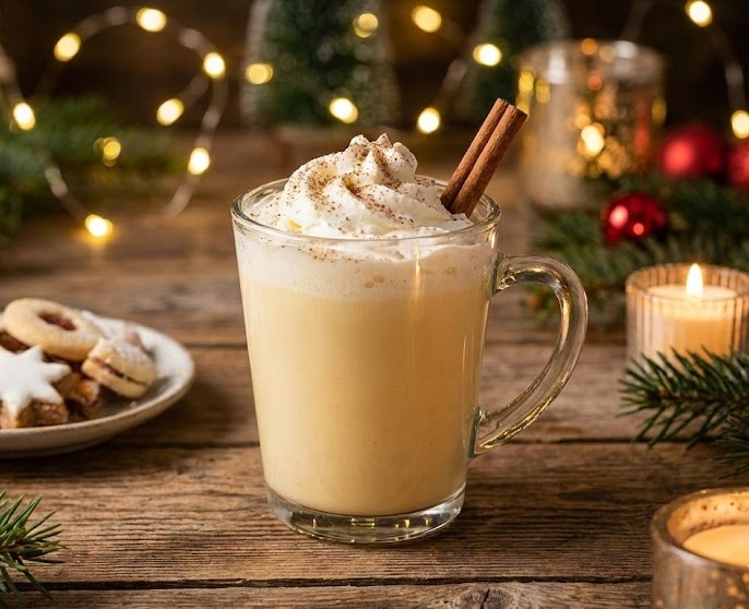 Weihnachtlicher Eierlikör-Drink