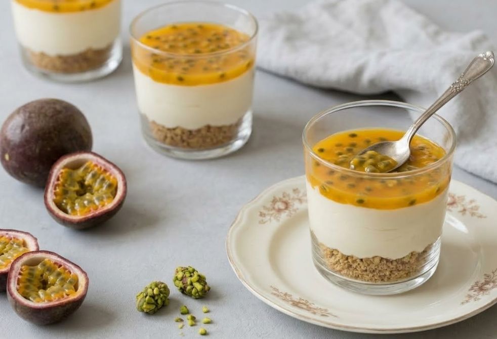 Mascarpone-Sahne-Creme mit Maracuja