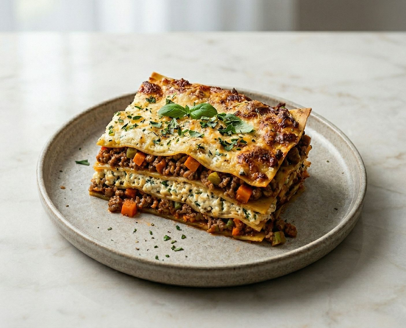 Rezeptfoto: Protein Lasagne - Hauptgericht, High Protein, Hüttenkäse | In 60 Min. fertig